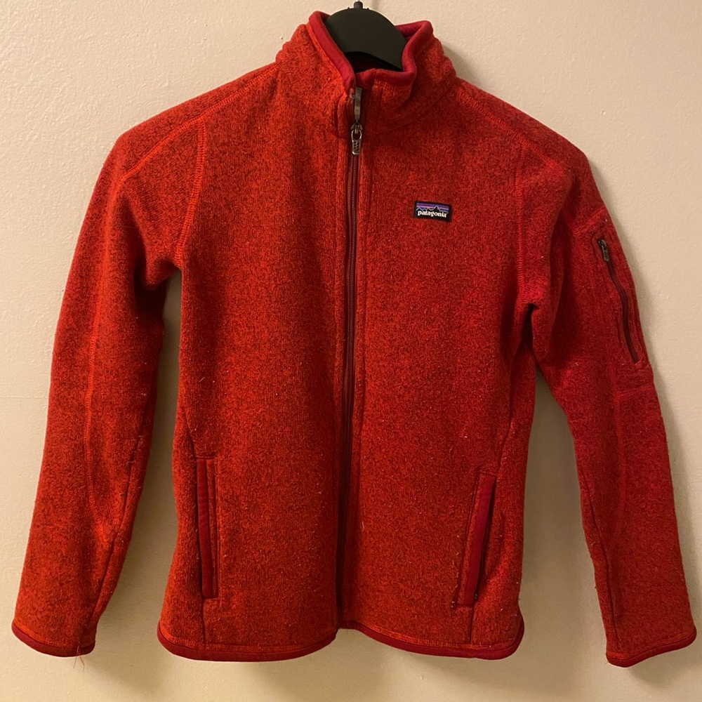 Patagonia red zip up - adult womens small
